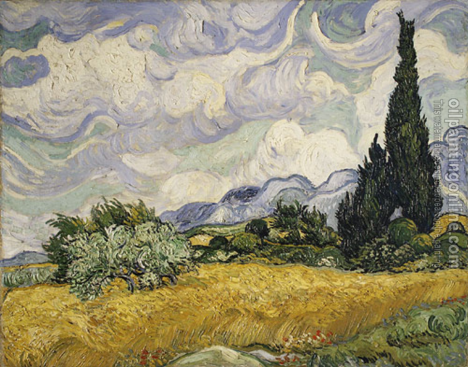 Gogh, Vincent van - Wheat Field with Cypresses